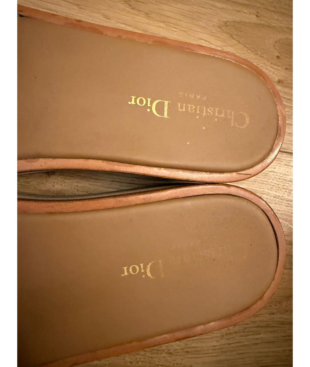 CHRISTIAN DIOR Бирюзовые шлепанцы, фото 5