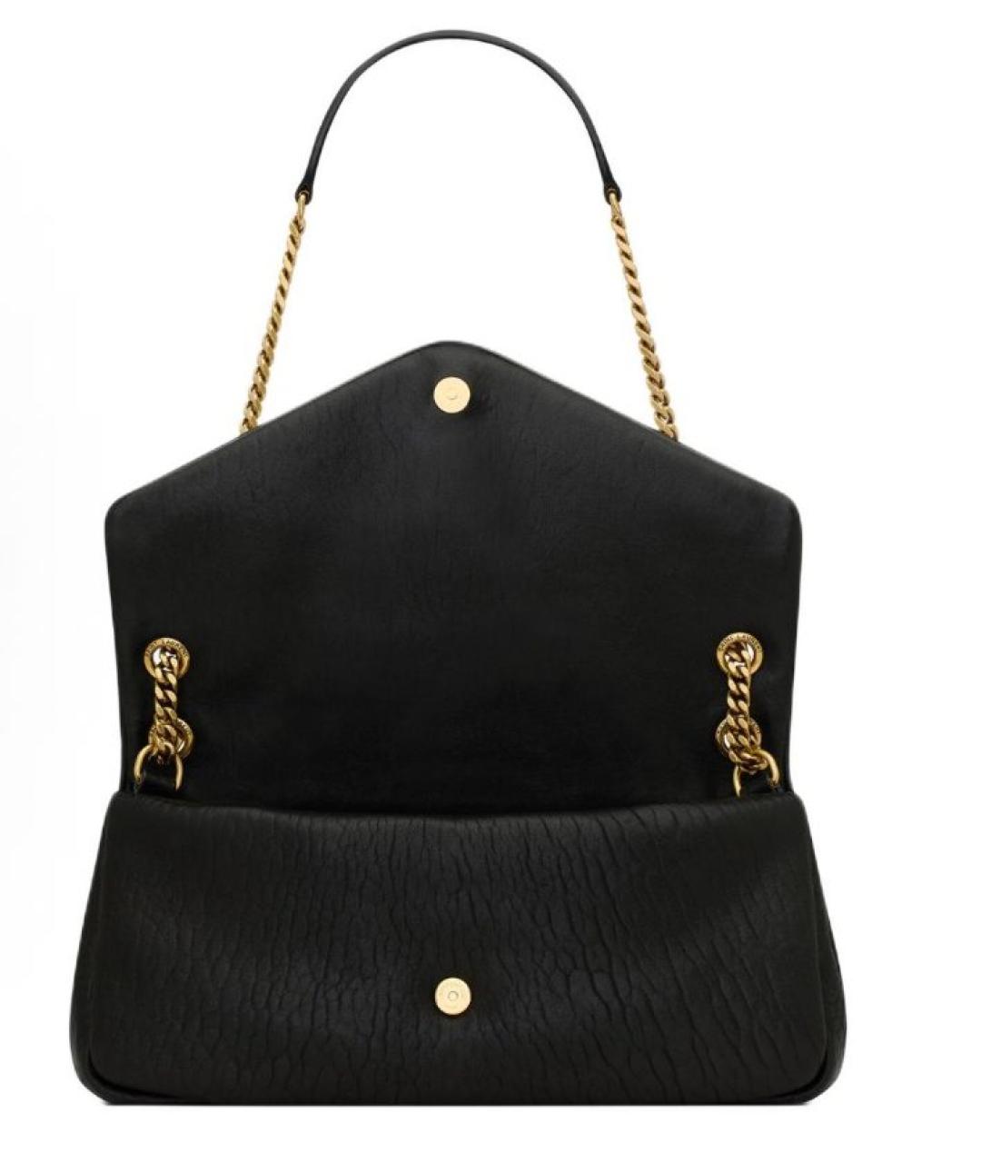 SAINT LAURENT Черная кожаная сумка через плечо, фото 3