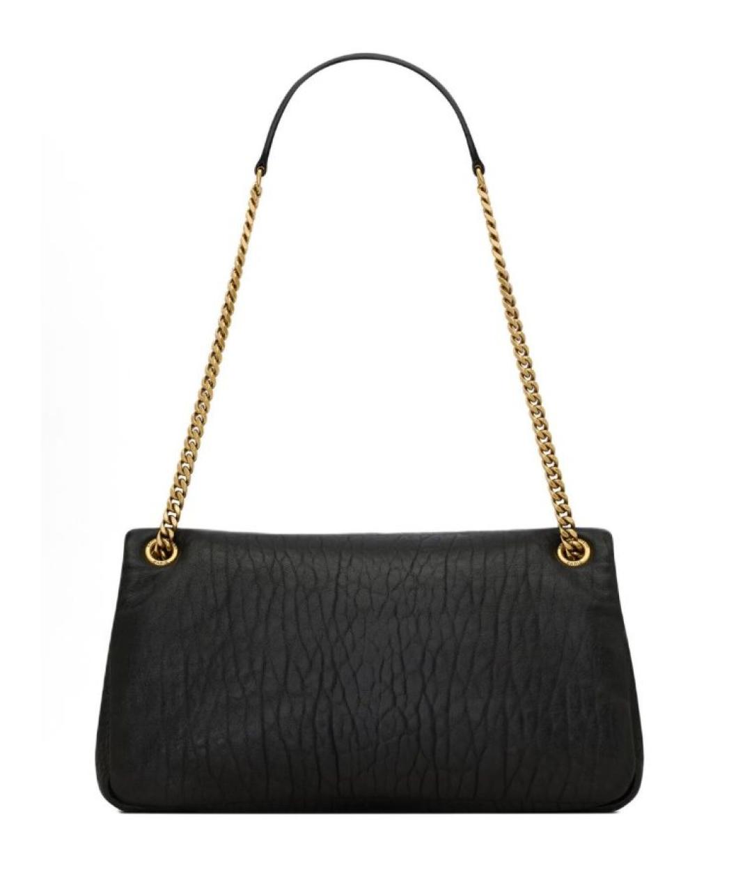 SAINT LAURENT Черная кожаная сумка через плечо, фото 4