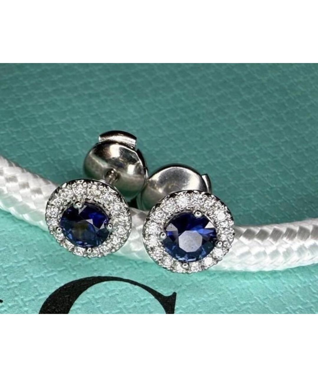 TIFFANY&CO Серебряные платиновые серьги, фото 2