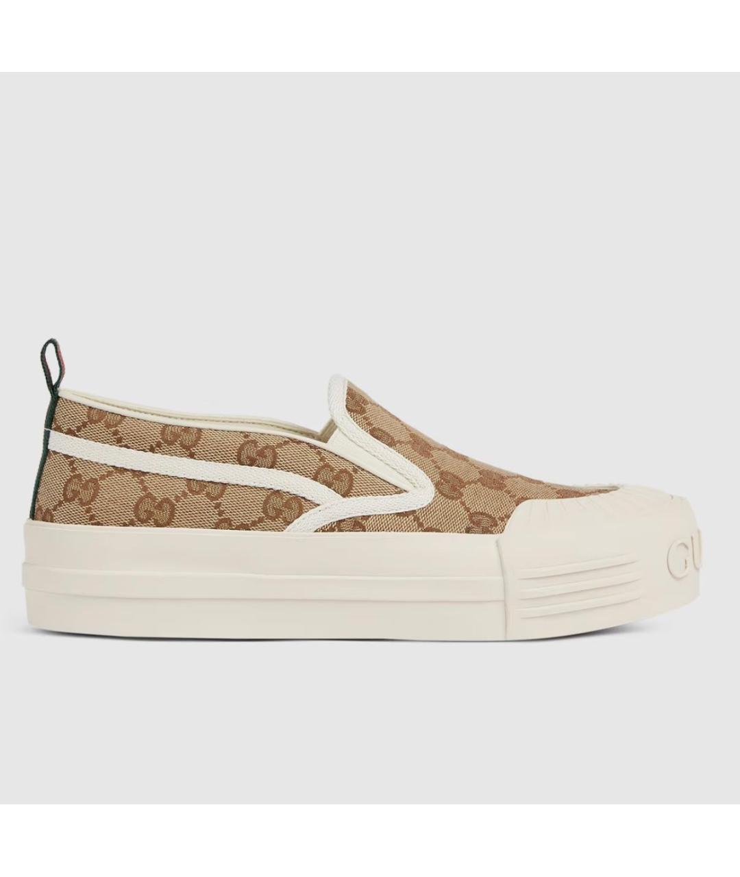 GUCCI Бежевые слипоны, фото 7