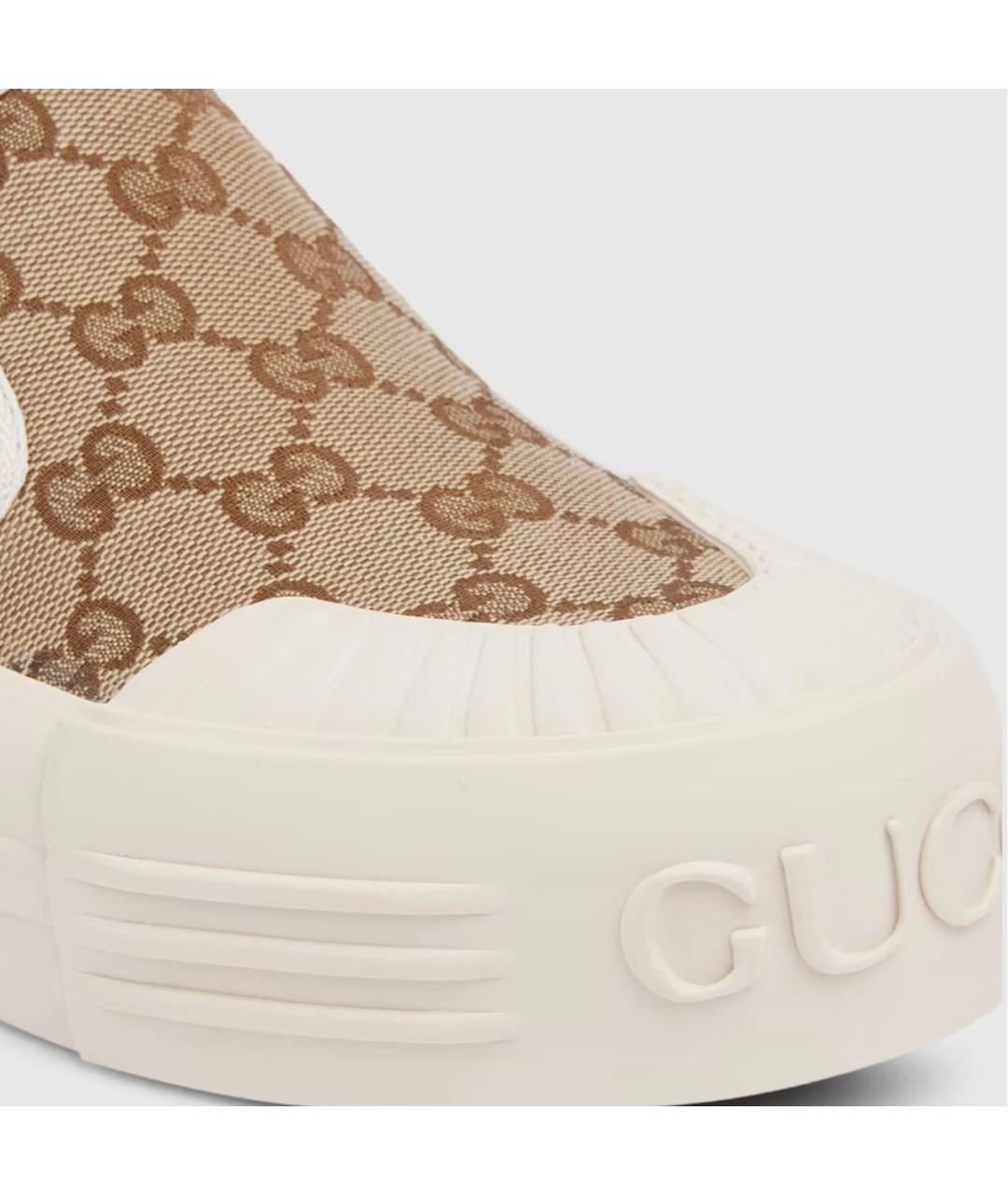 GUCCI Бежевые слипоны, фото 3