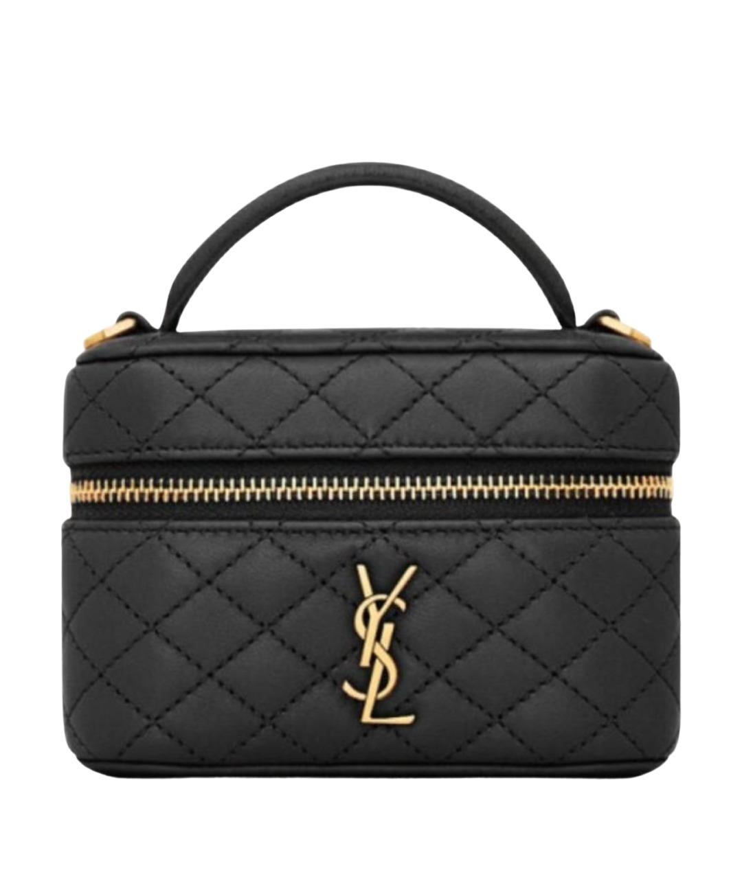 SAINT LAURENT Кожаная сумка с короткими ручками, фото 6