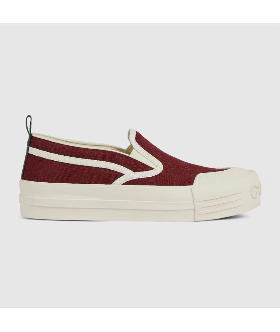 GUCCI Бордовые слипоны, фото 7