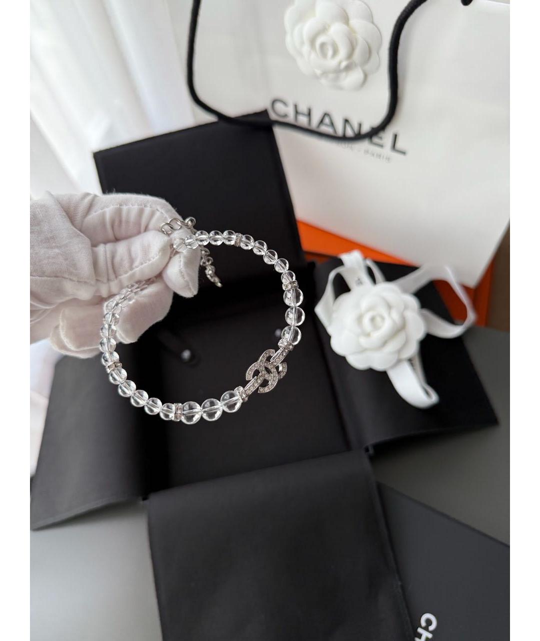 CHANEL Белый чокер, фото 3