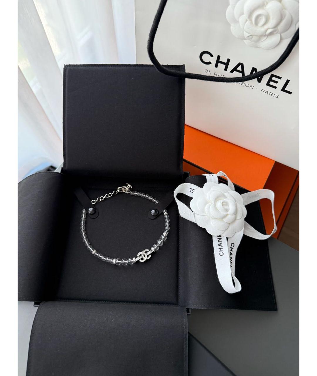 CHANEL Белый чокер, фото 6