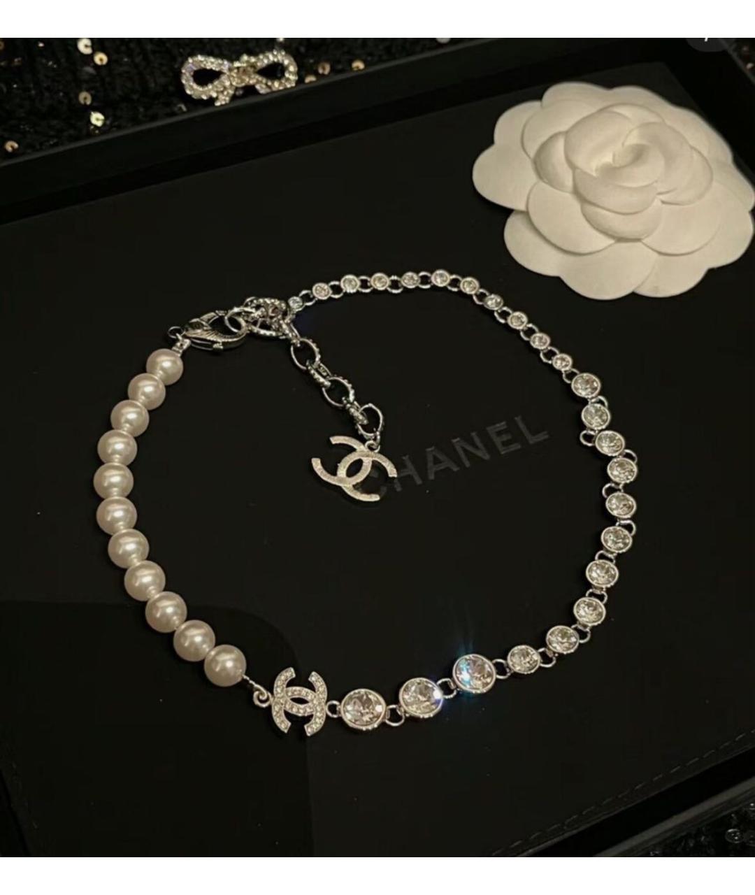 CHANEL Белый чокер, фото 3