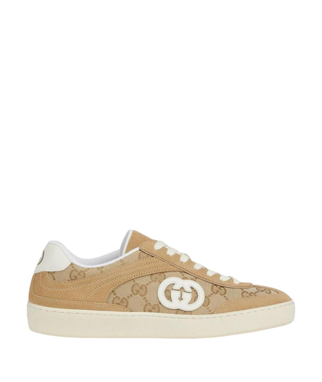 GUCCI Бежевые кеды, фото 1