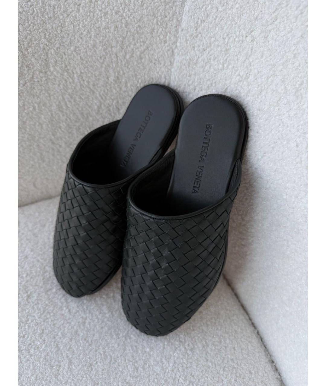 BOTTEGA VENETA Черные кожаные мюли, фото 7