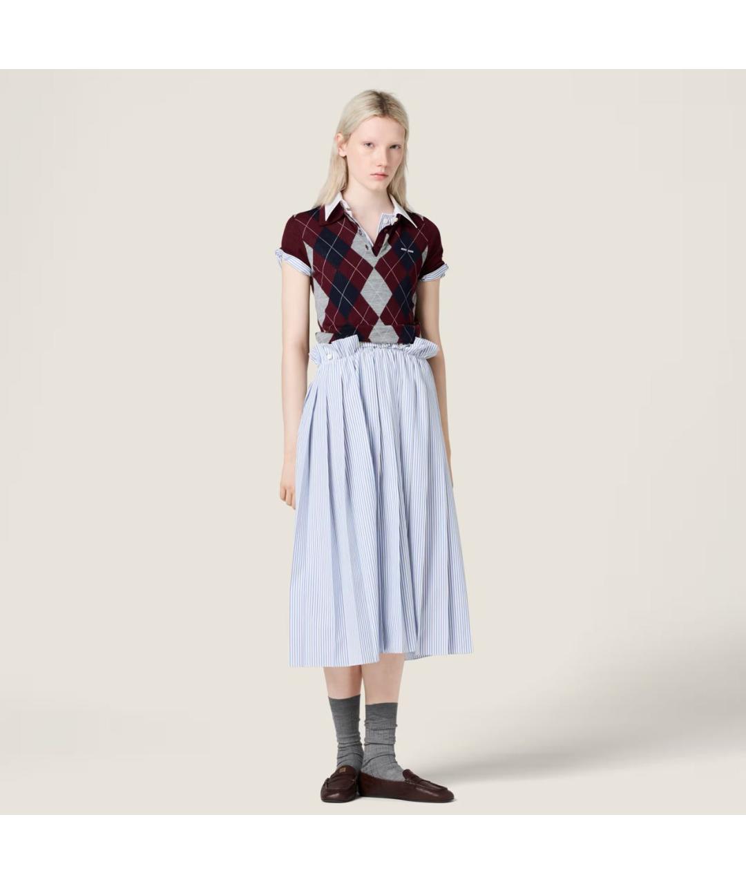 MIU MIU Бордовый шерстяной джемпер / свитер, фото 2