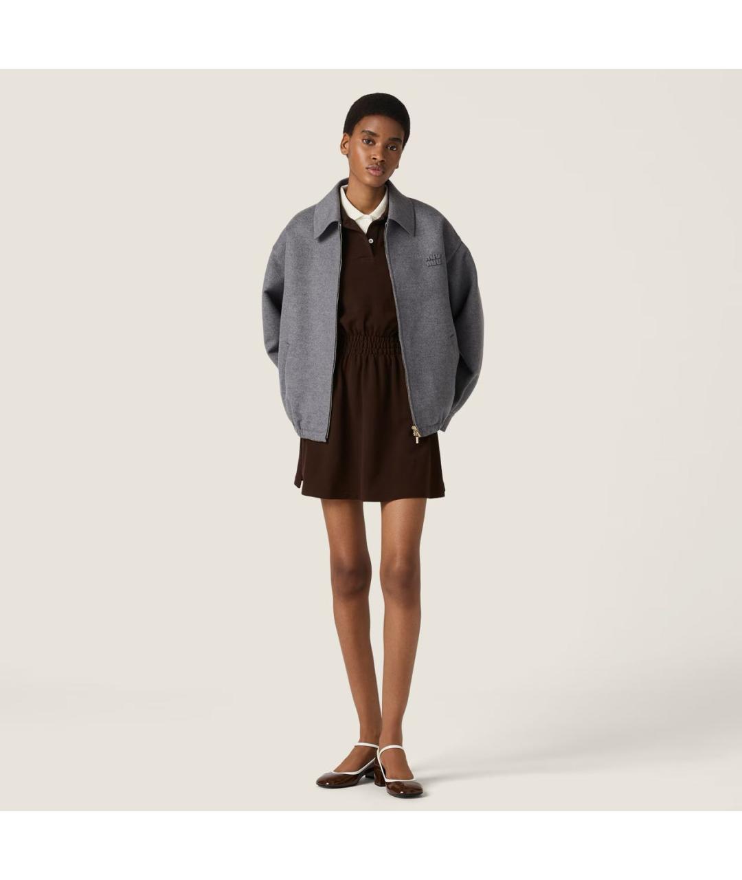 MIU MIU Коричневое хлопковое платье, фото 4