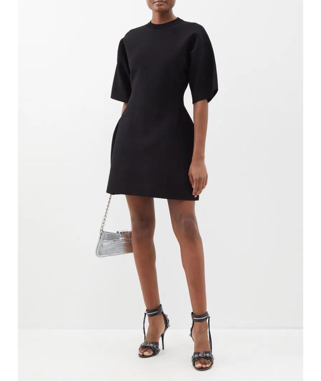 BALENCIAGA Черные кожаные босоножки, фото 7