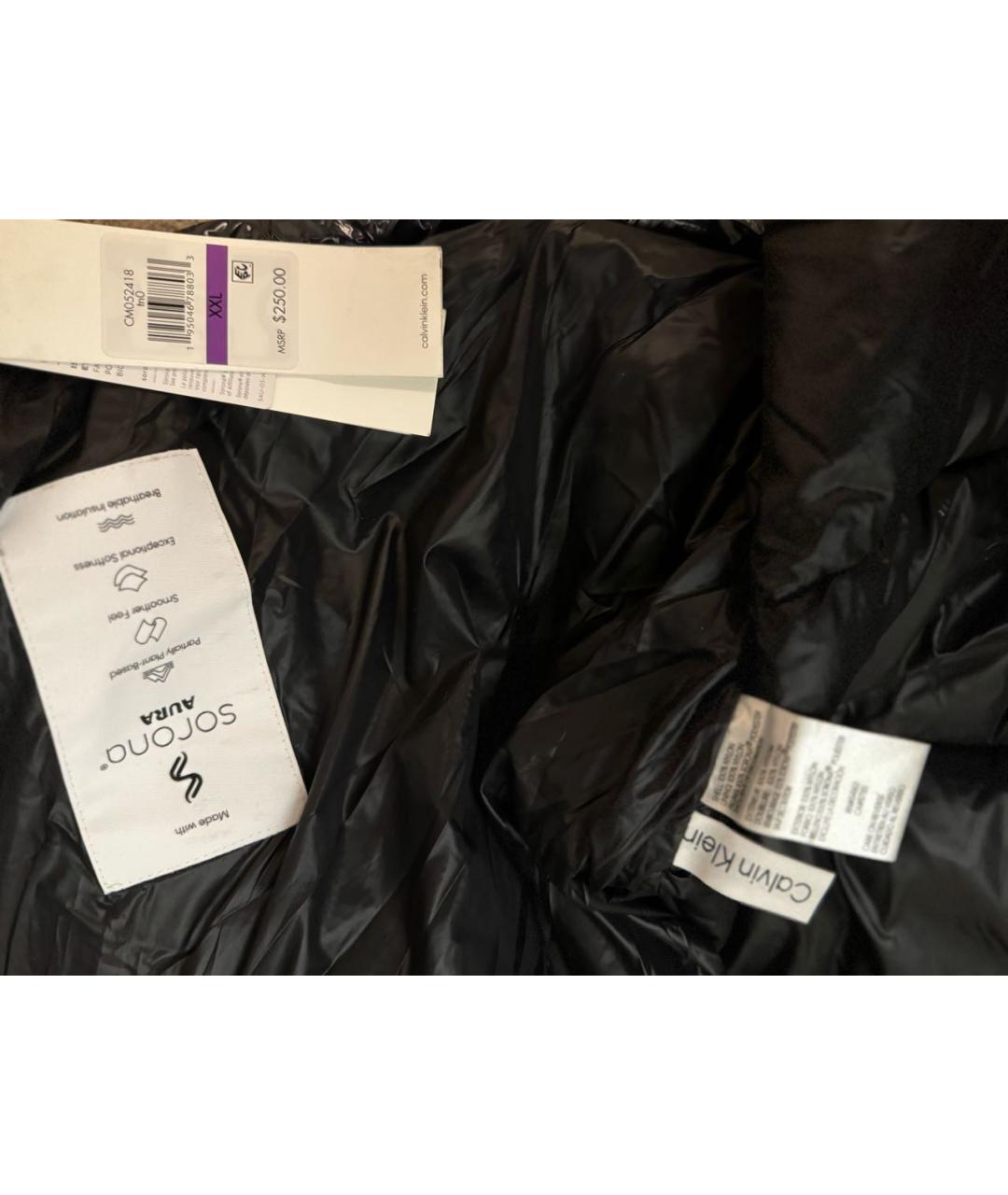 CALVIN KLEIN Темно-синяя полиэстеровая куртка, фото 3
