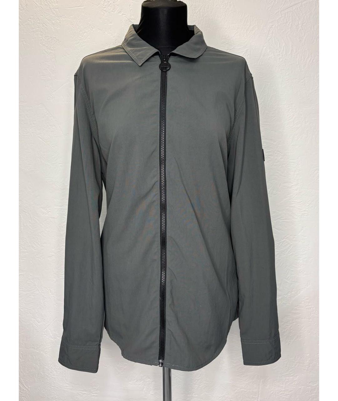 BARBOUR Антрацитовая полиэстеровая куртка, фото 2