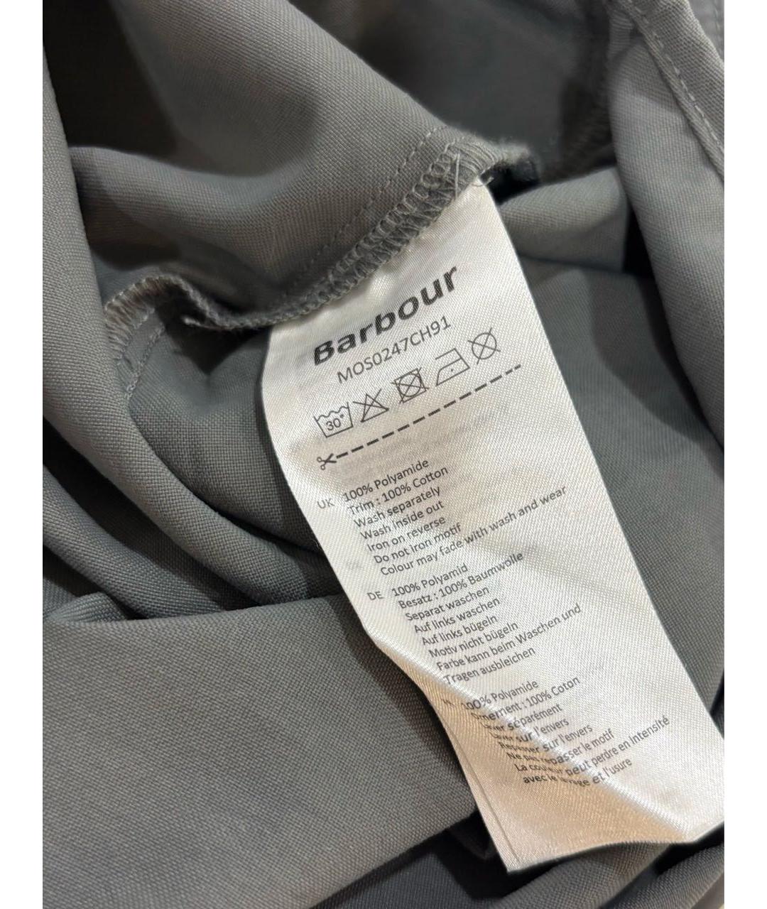 BARBOUR Антрацитовая полиэстеровая куртка, фото 7