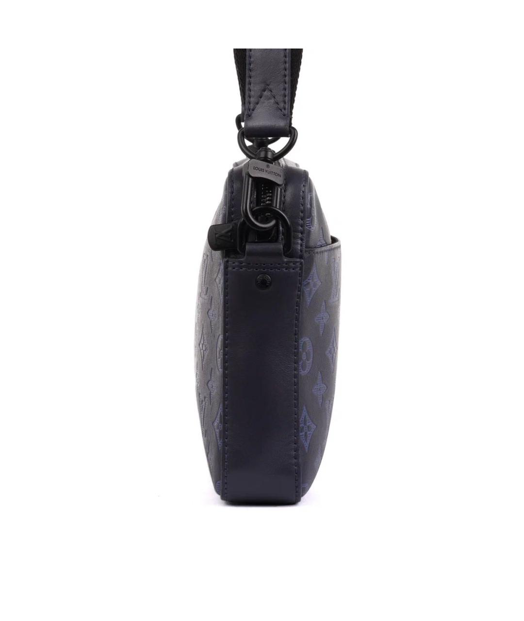 LOUIS VUITTON Темно-синяя кожаная сумка на плечо, фото 6