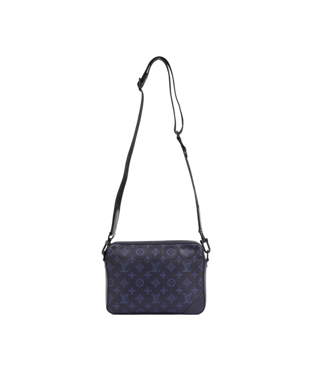 LOUIS VUITTON Темно-синяя кожаная сумка на плечо, фото 4