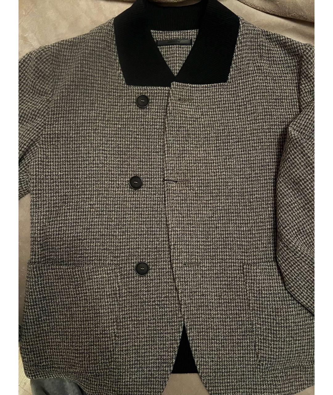 GIORGIO ARMANI Серая кашемировая куртка, фото 2