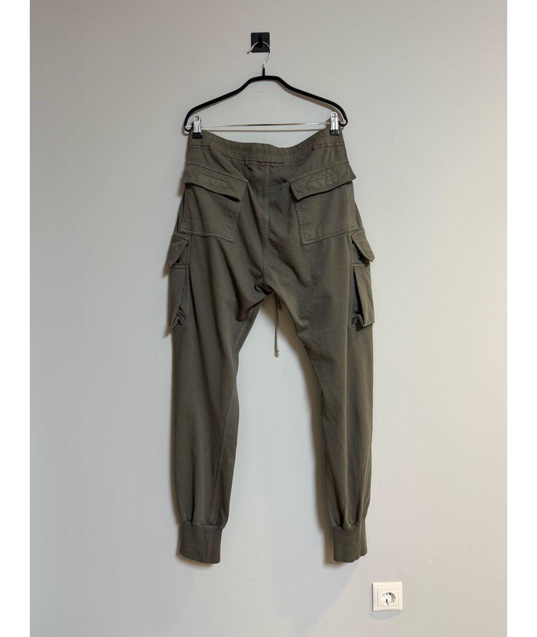 RICK OWENS DRKSHDW Серые хлопковые повседневные брюки, фото 4