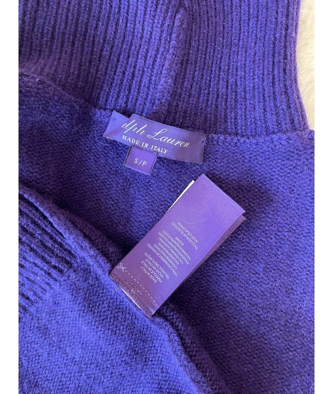 RALPH LAUREN Фиолетовый шерстяной джемпер / свитер, фото 3