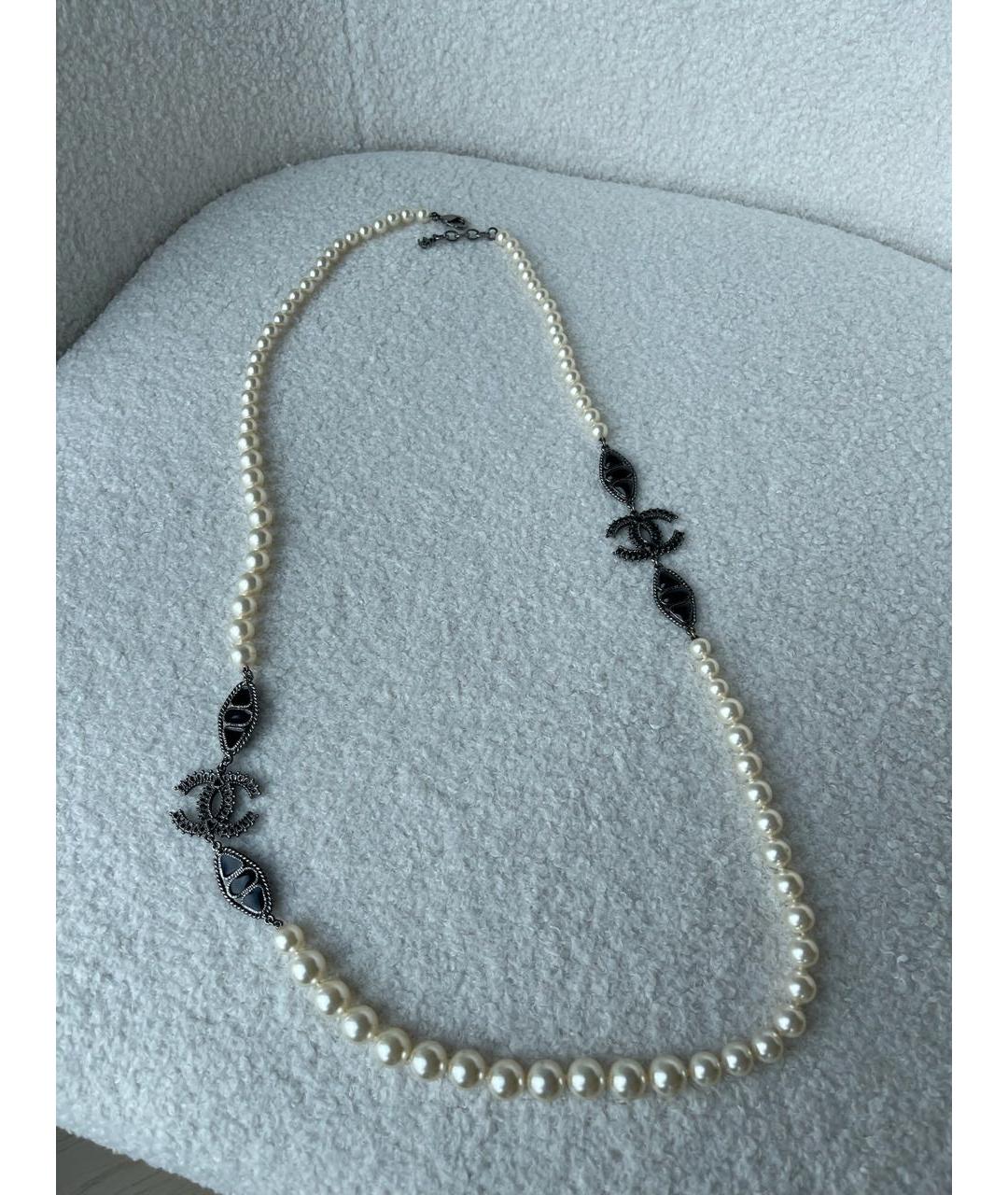 CHANEL Белое колье, фото 2