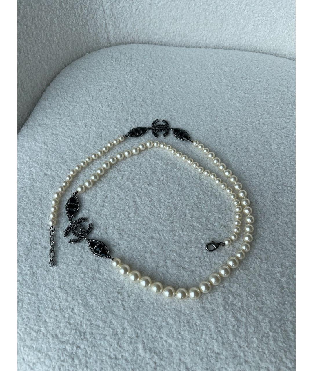 CHANEL Белое колье, фото 3