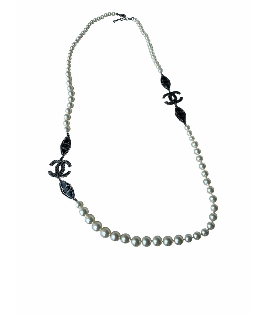 CHANEL Белое колье, фото 1