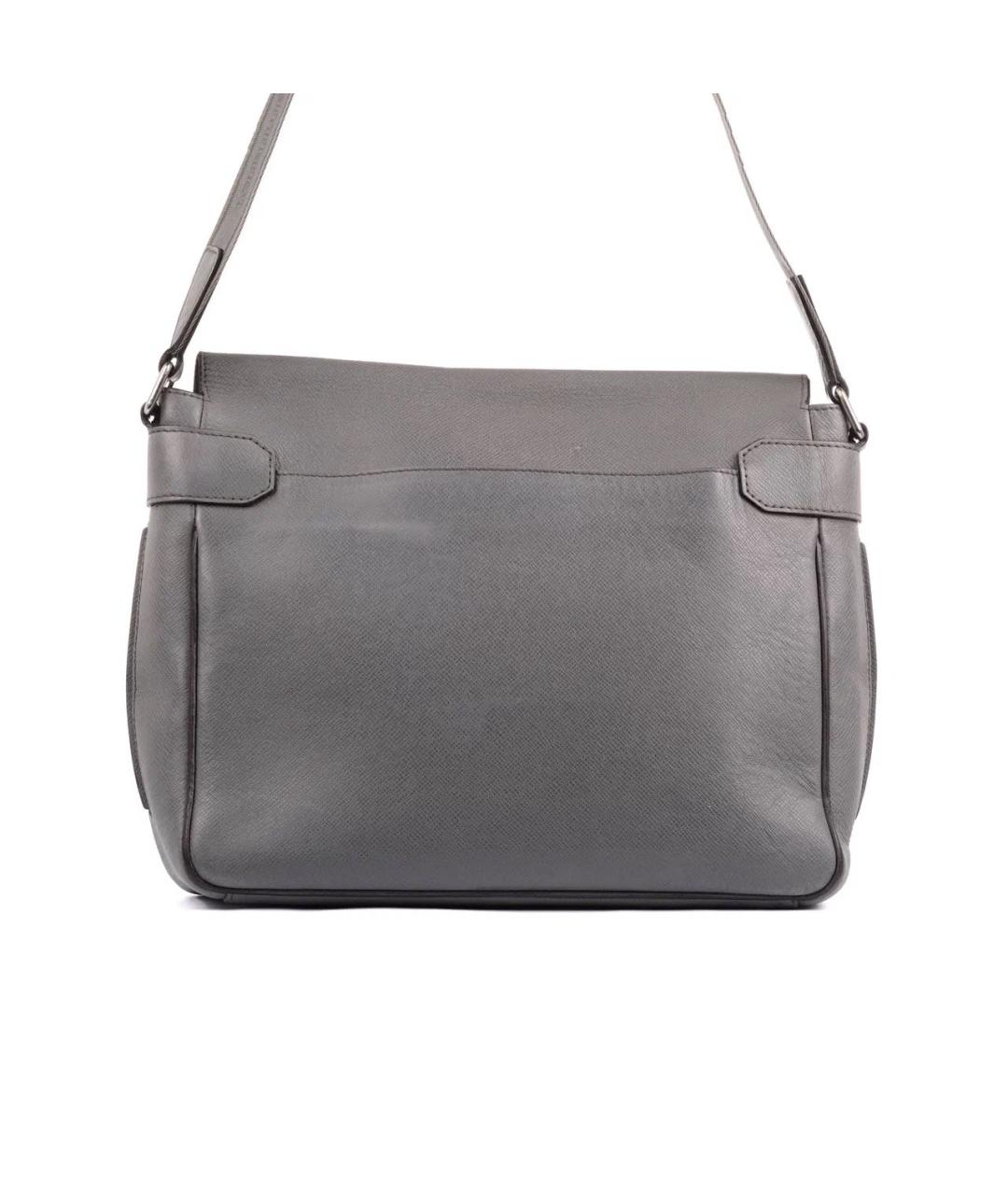 LOUIS VUITTON Серая кожаная сумка на плечо, фото 3