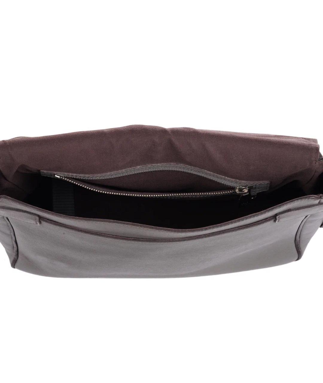 LOUIS VUITTON Серая кожаная сумка на плечо, фото 8