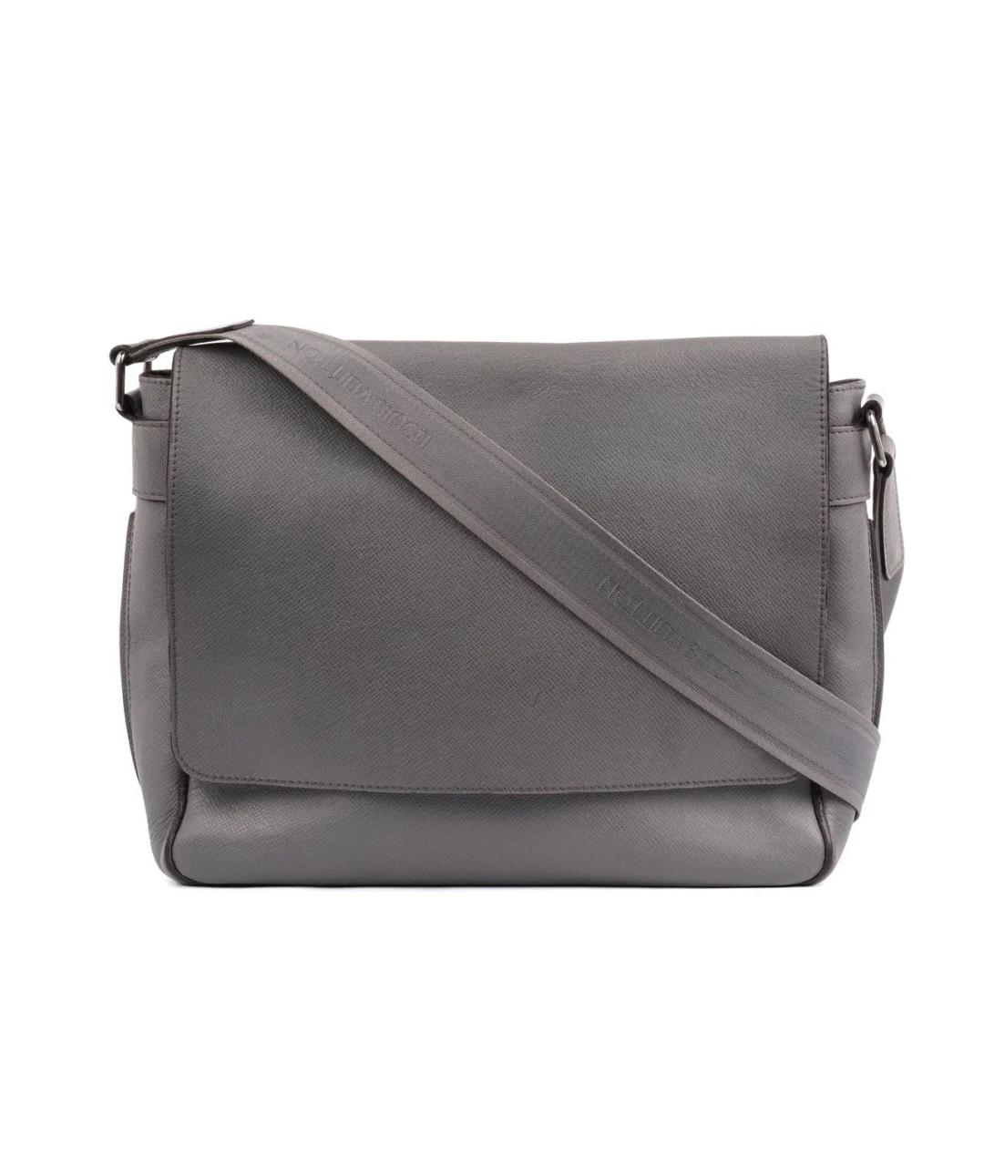 LOUIS VUITTON Серая кожаная сумка на плечо, фото 1