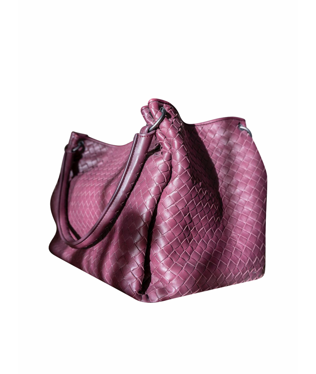 BOTTEGA VENETA Фиолетовая кожаная сумка тоут, фото 1