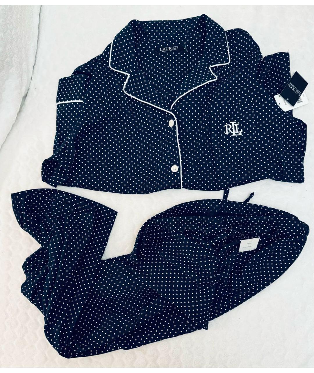 POLO RALPH LAUREN Темно-синяя хлопковая пижама, фото 5