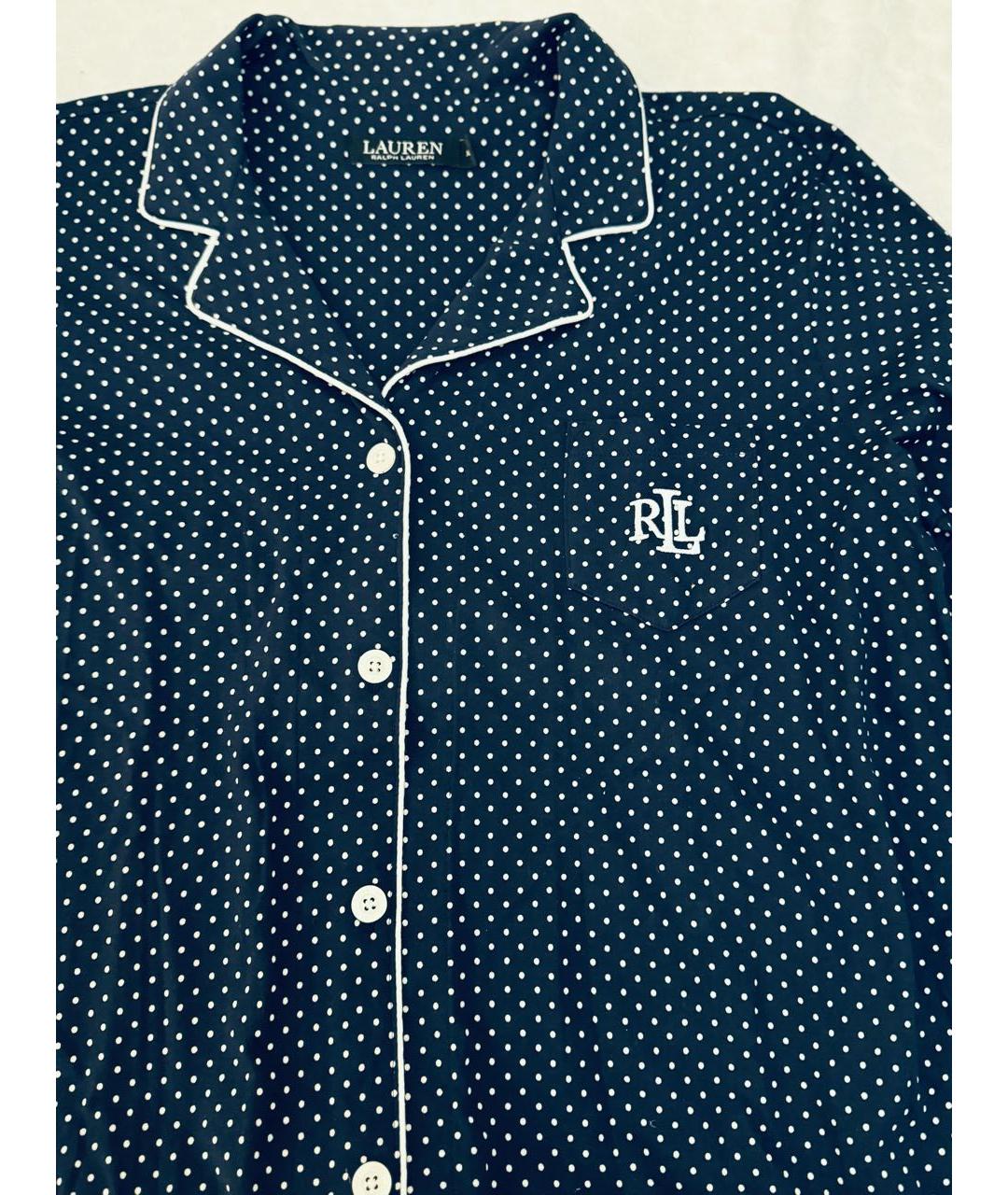 POLO RALPH LAUREN Темно-синяя хлопковая пижама, фото 4