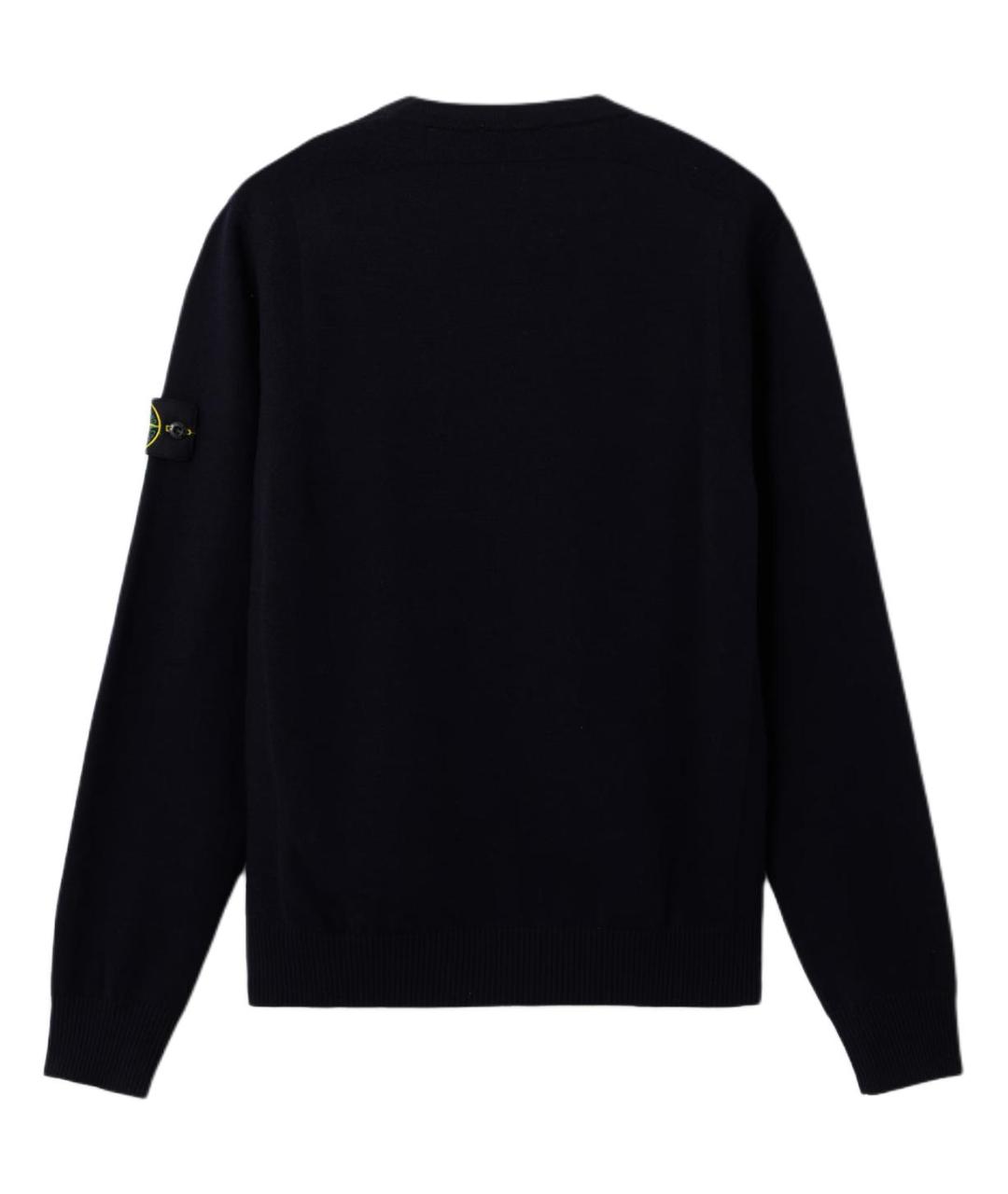 STONE ISLAND Темно-синий джемпер / свитер, фото 2
