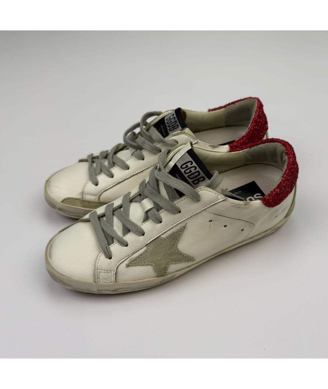 GOLDEN GOOSE DELUXE BRAND Белые кожаные кеды, фото 4