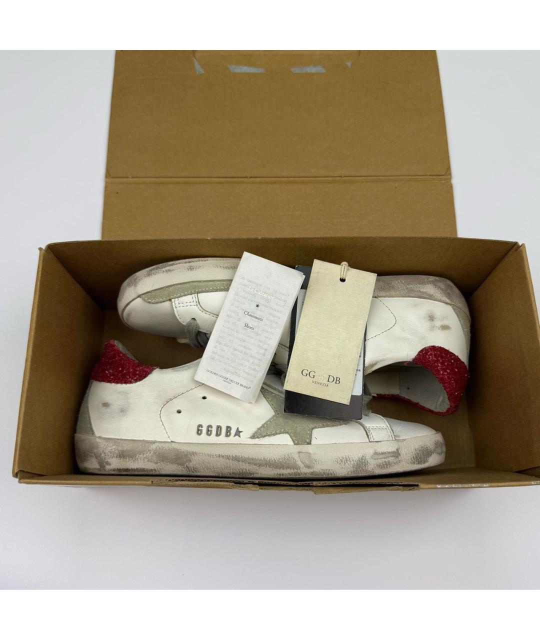 GOLDEN GOOSE DELUXE BRAND Белые кожаные кеды, фото 2