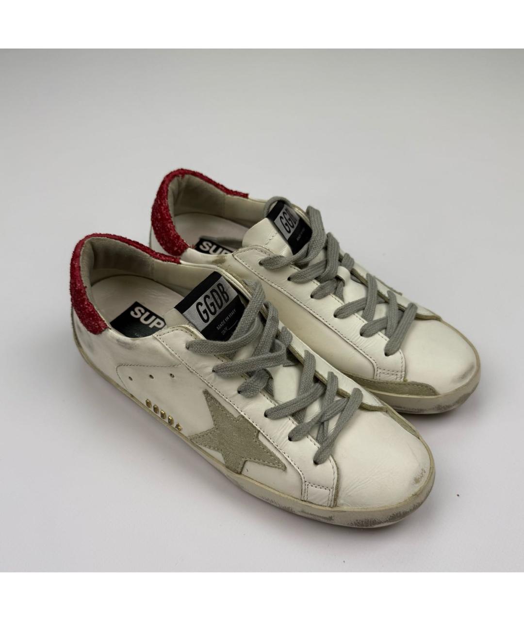 GOLDEN GOOSE DELUXE BRAND Белые кожаные кеды, фото 3