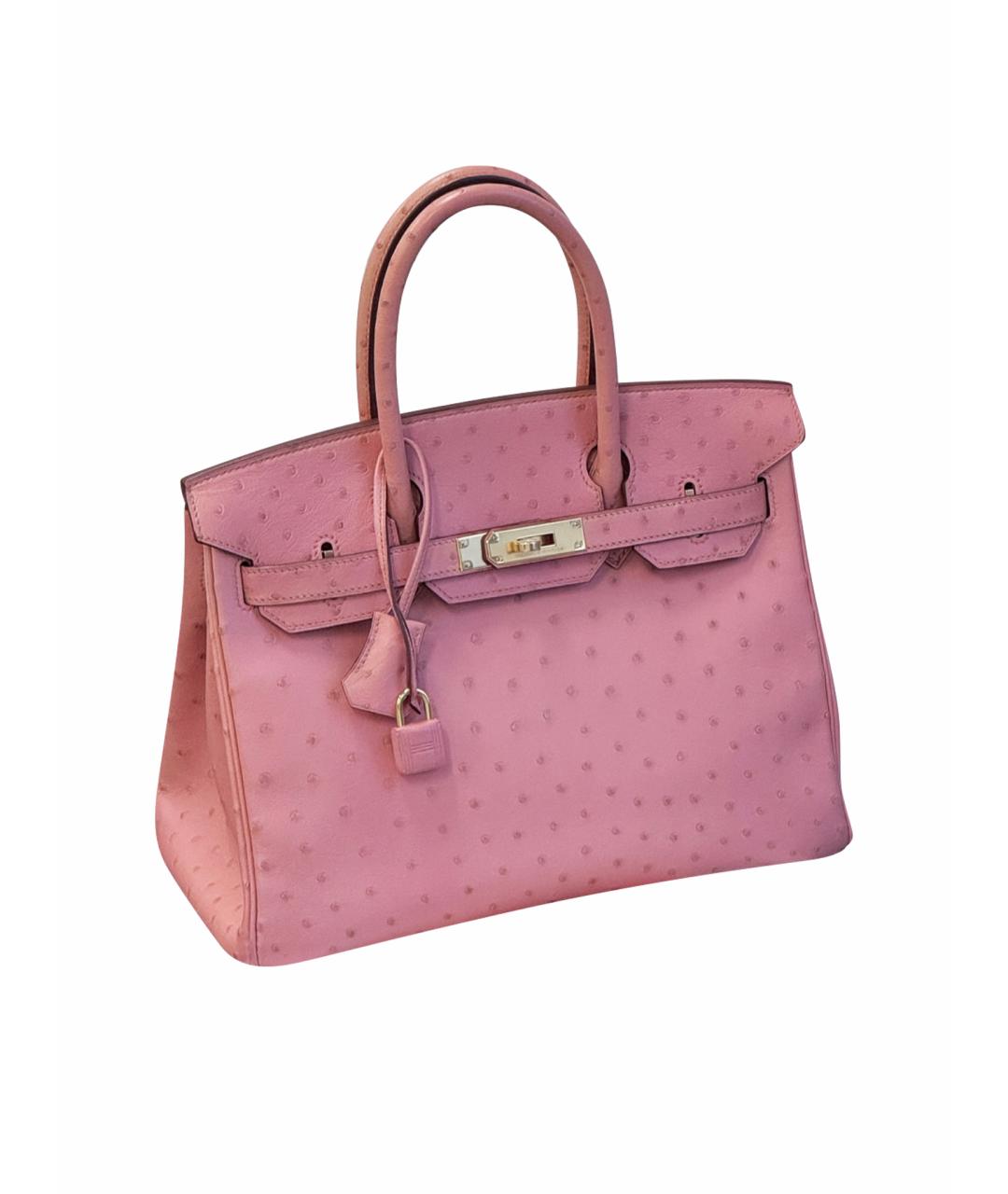 HERMES Розовая сумка тоут из экзотической кожи, фото 1