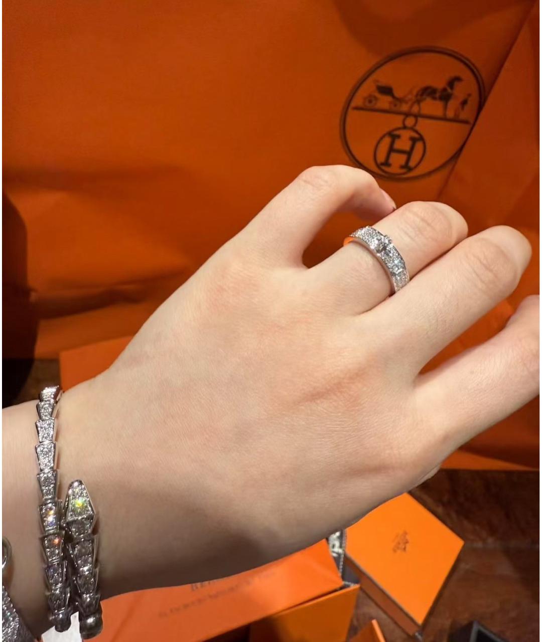 HERMES Серебряное кольцо из белого золота, фото 2