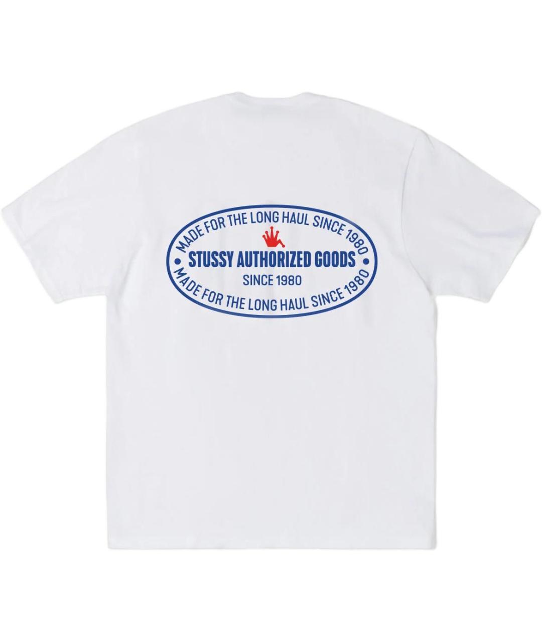 STUSSY Белая футболка, фото 2