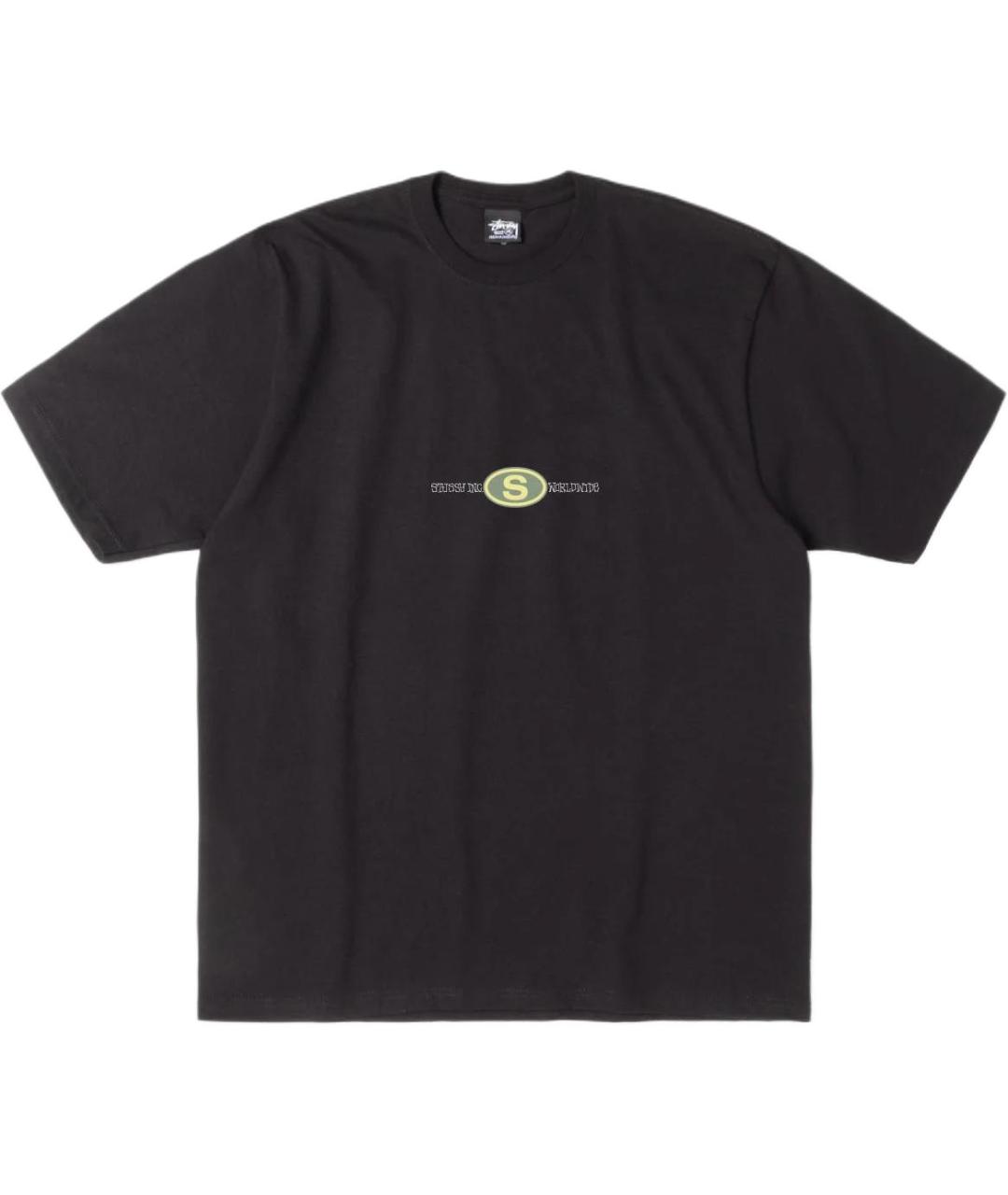 STUSSY Черная хлопковая футболка, фото 1