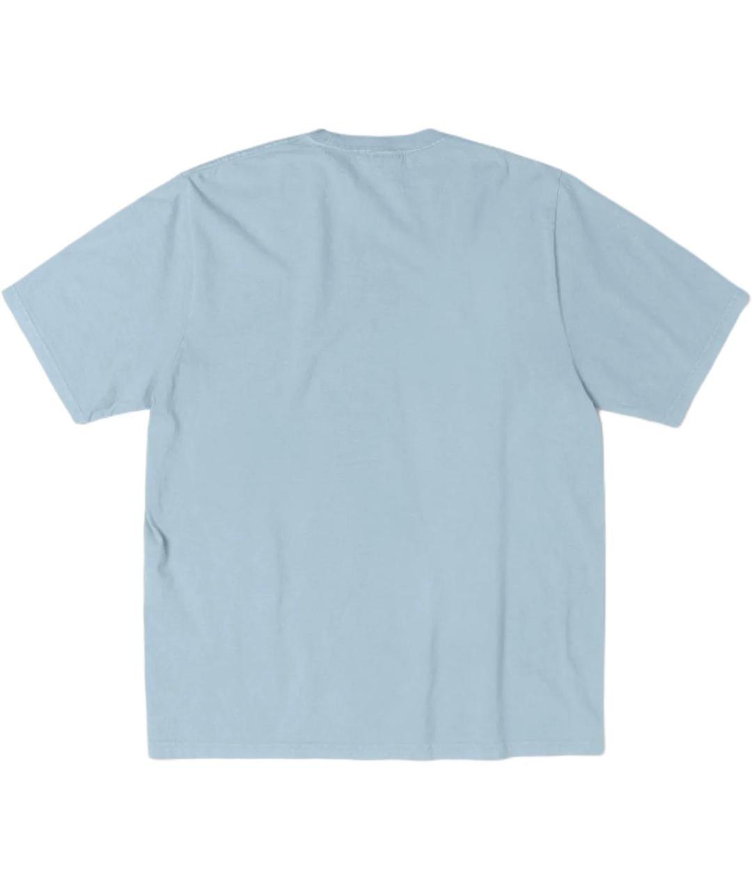 STUSSY Голубая хлопковая футболка, фото 2