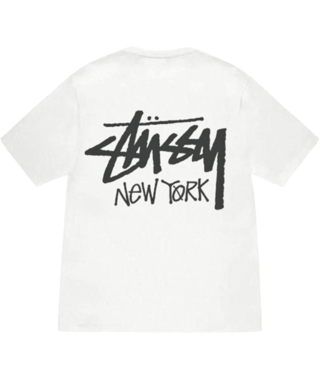 STUSSY Белая хлопковая футболка, фото 2