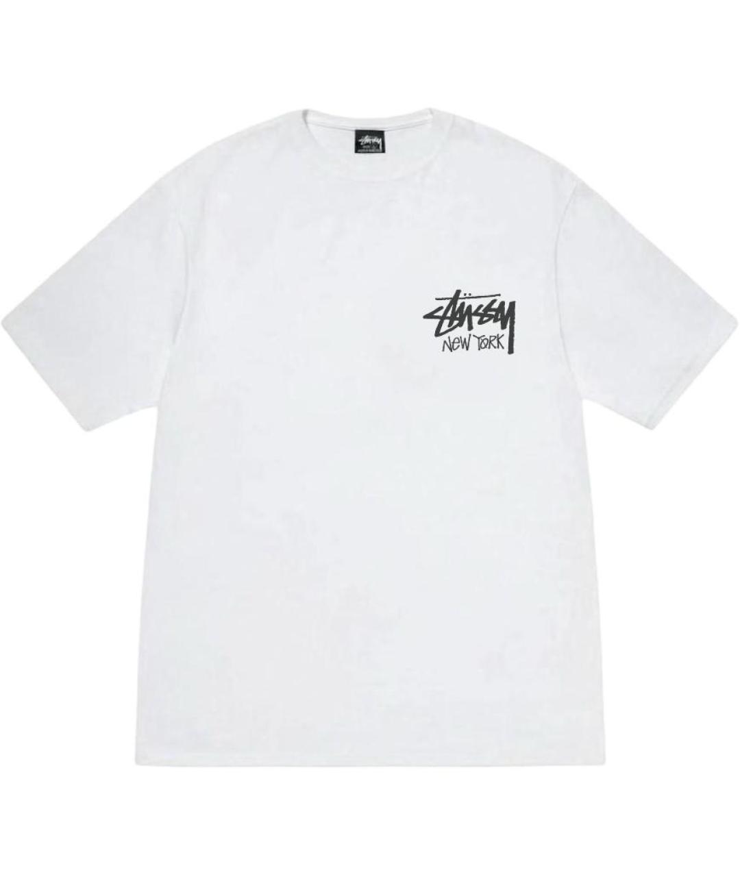 STUSSY Белая хлопковая футболка, фото 1