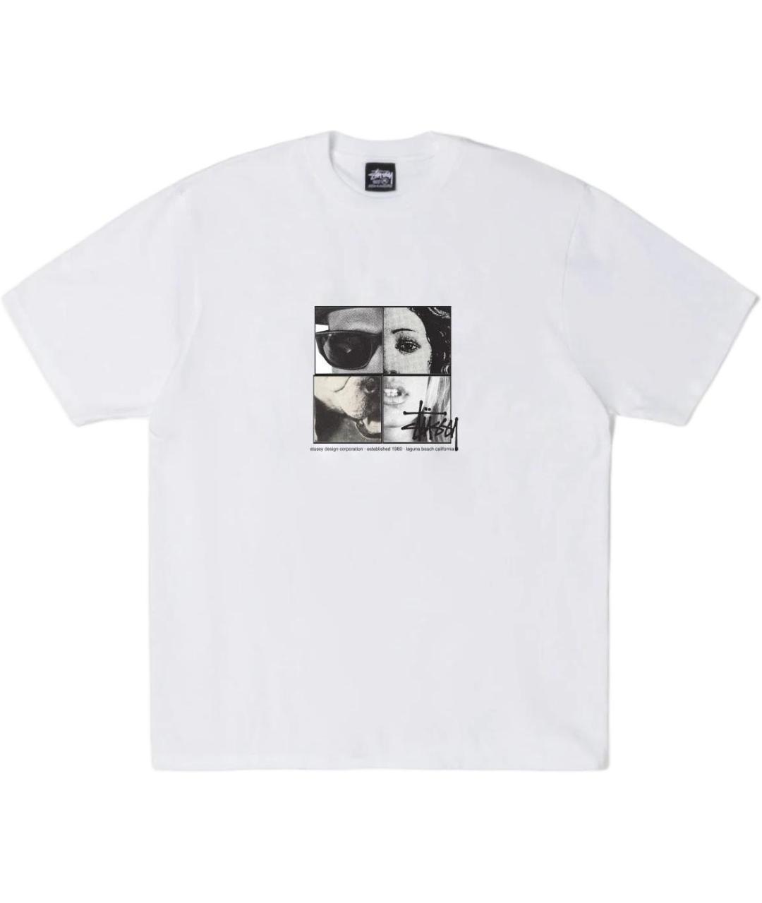 STUSSY Белая хлопковая футболка, фото 1