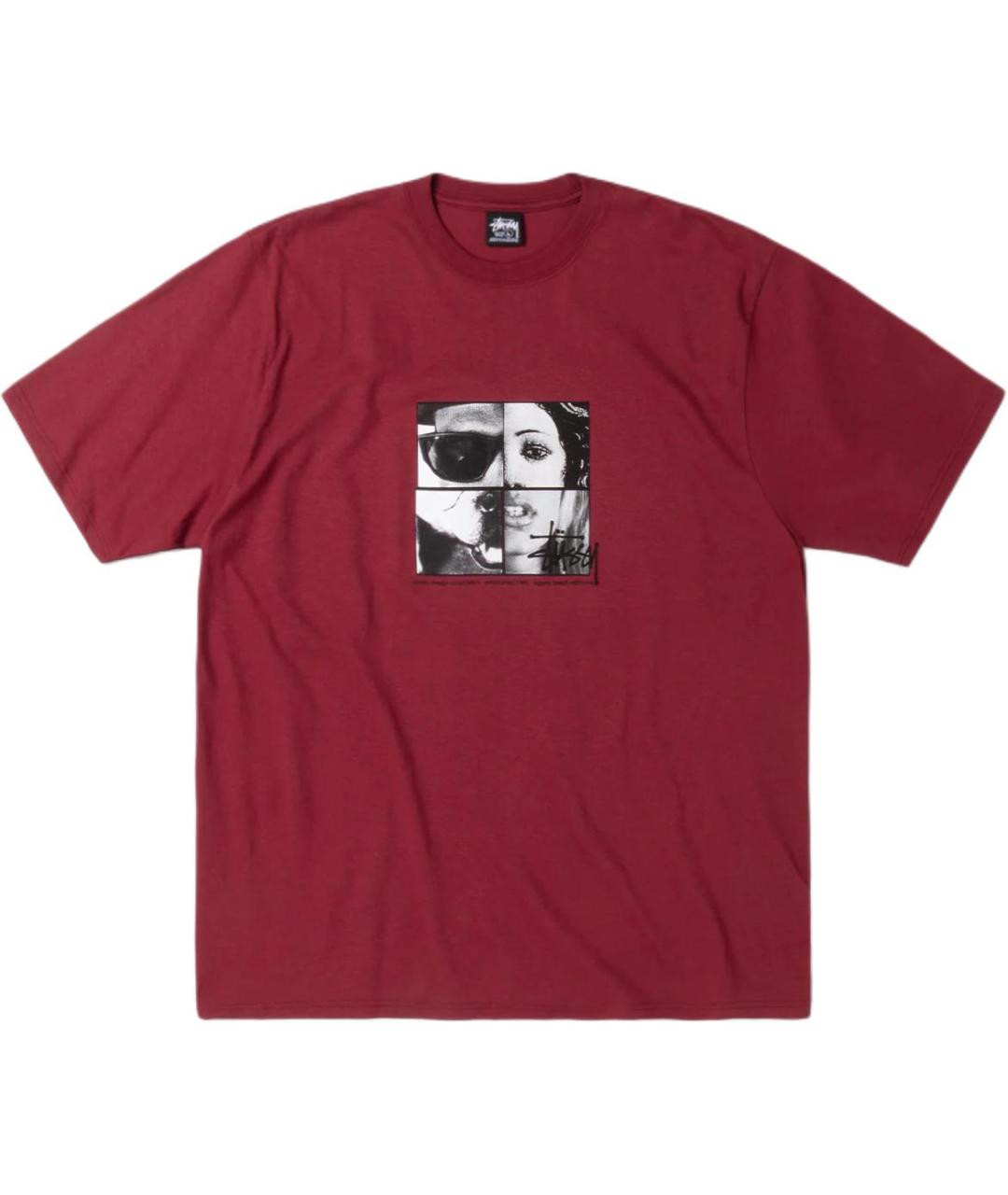 STUSSY Красная хлопковая футболка, фото 1