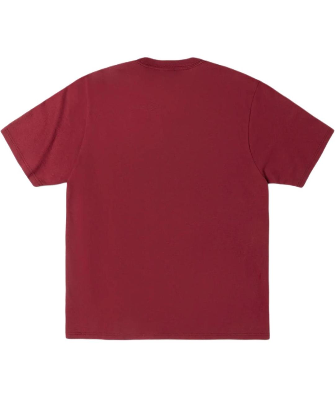 STUSSY Красная хлопковая футболка, фото 2