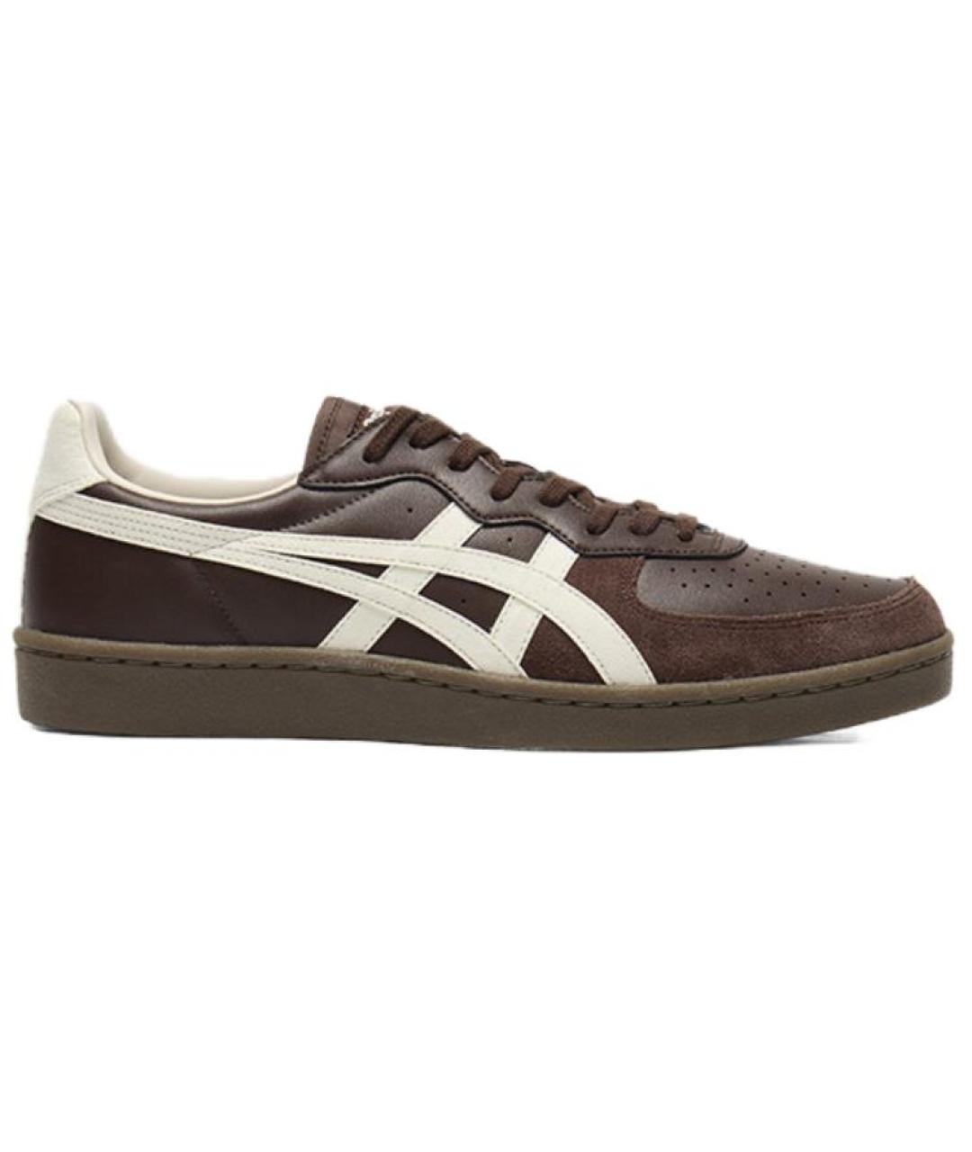 ONITSUKA TIGER Коричневые кожаные кроссовки, фото 1