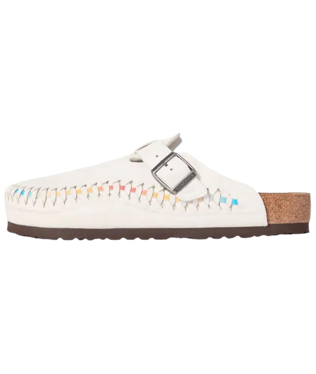 BIRKENSTOCK Белые замшевые мюли, фото 2