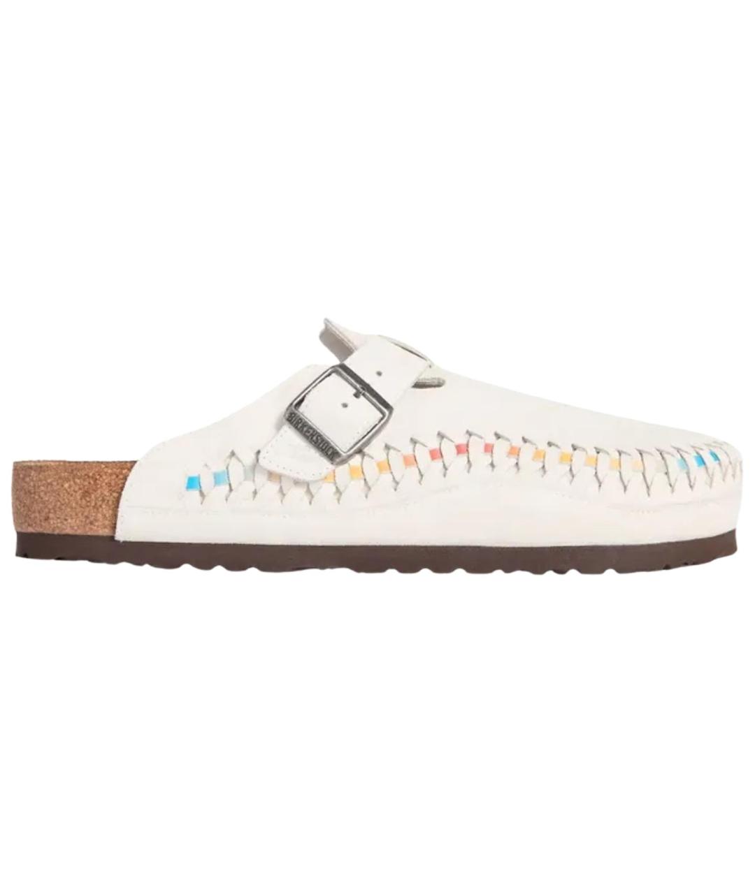 BIRKENSTOCK Белые замшевые мюли, фото 1